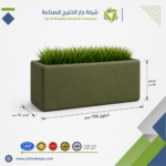 ⁦حوض زراعة فايبر جلاس مستطيل 100×30×50 سم⁩ - الصورة ⁦2⁩